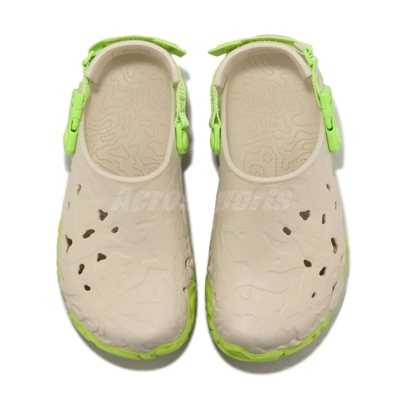 Crocs All-Terrain Atlas Clog Bone Limeade Men Unisex Slip On Sandals new - Picture 2 of 10